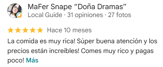 Reseña de MaFer Snape sobre los precios y la atención